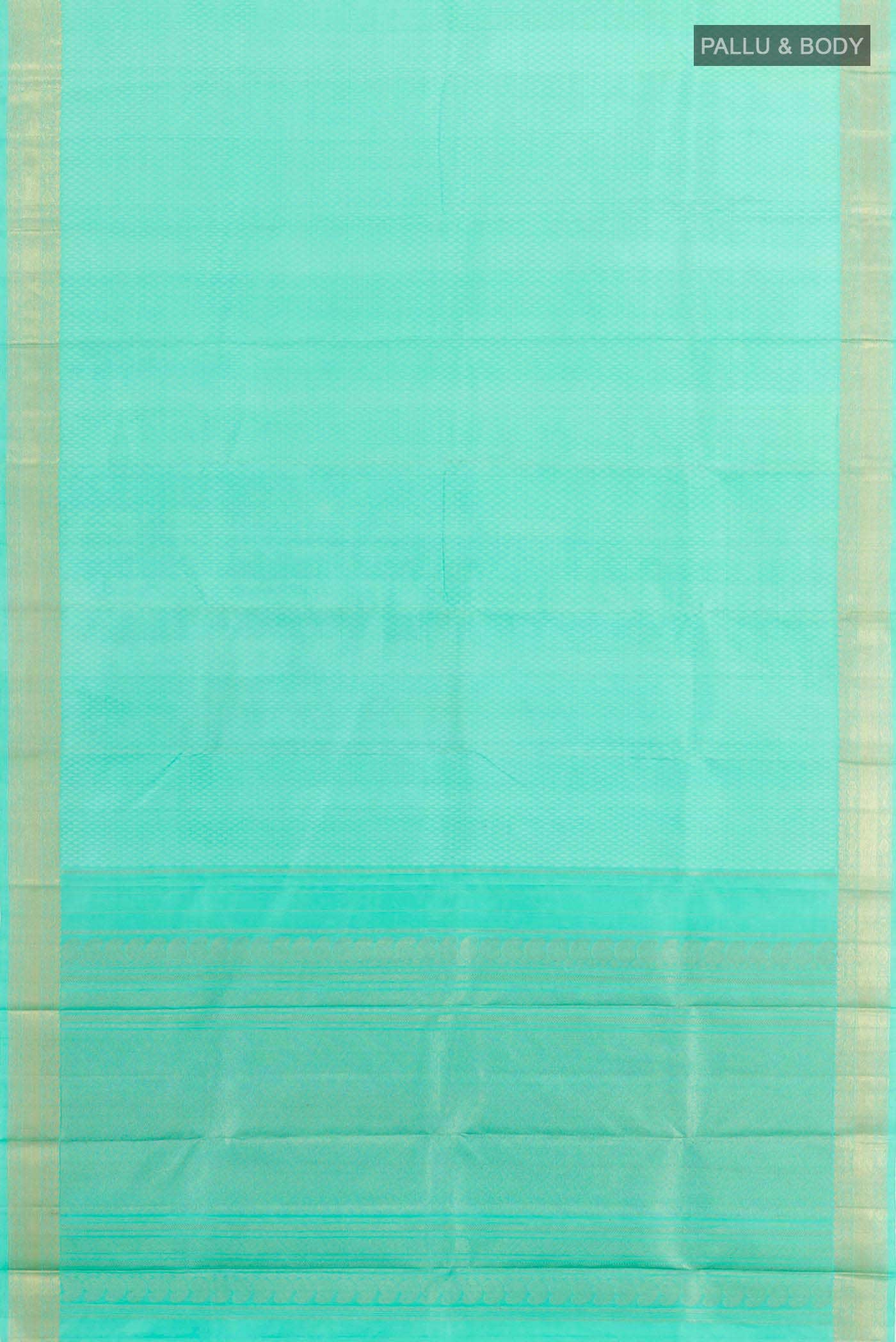 Sea Green Kanchipuram Silk Saree