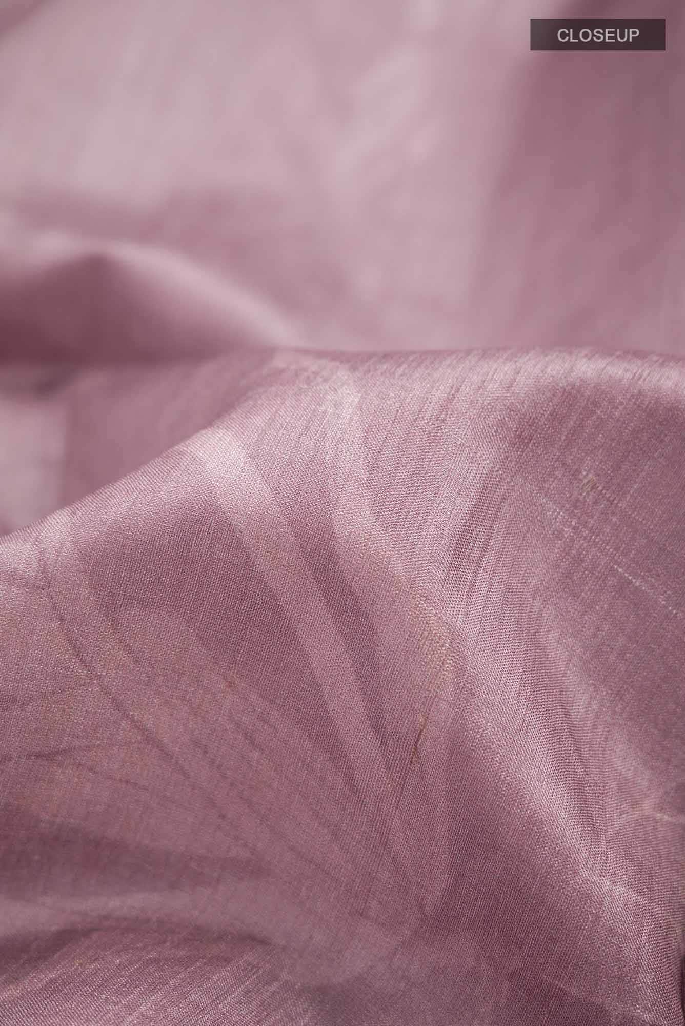 Mauve Bhagalpuri Tussar Silk Saree
