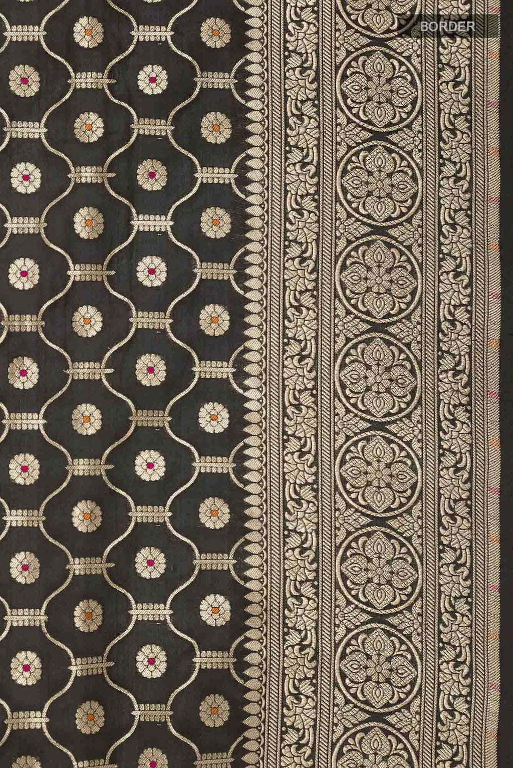 Black Blended Banarasi Silk Saree