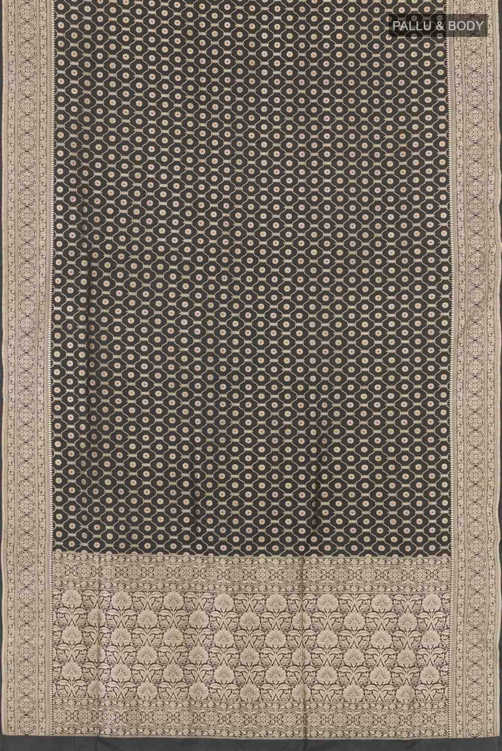 Black Blended Banarasi Silk Saree