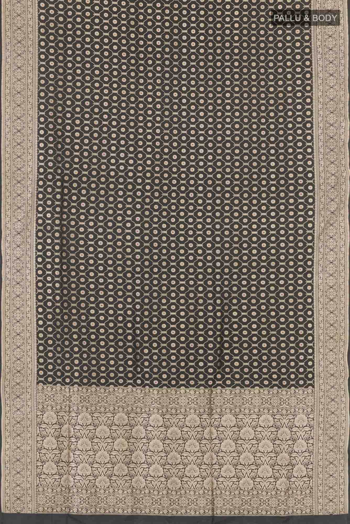 Black Blended Banarasi Silk Saree