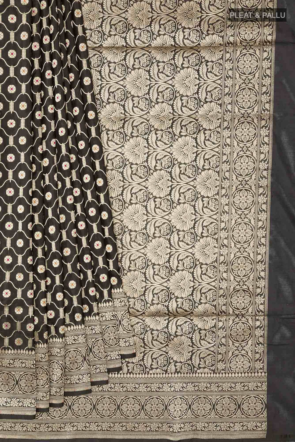 Black Blended Banarasi Silk Saree