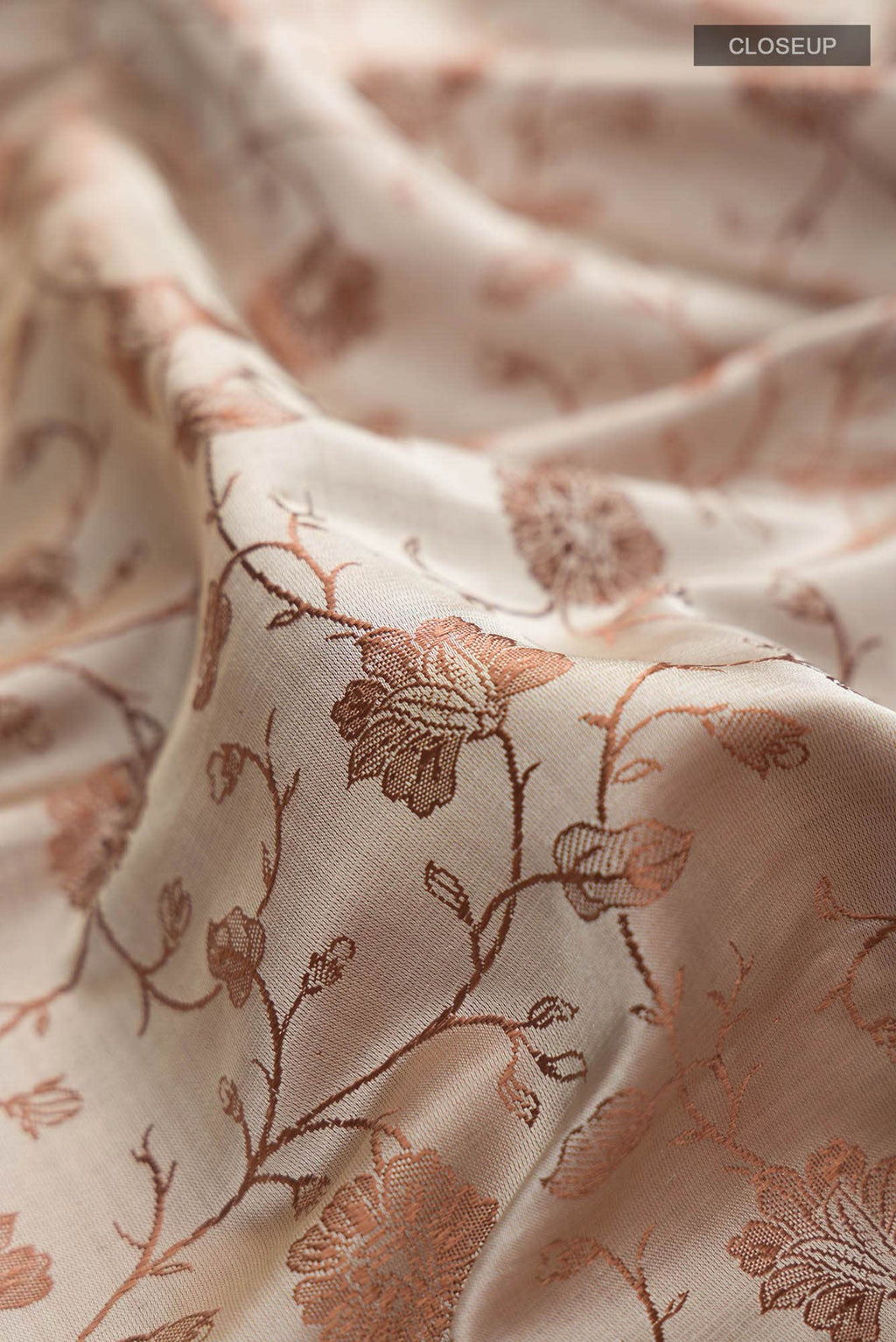 Beige Banarasi Silk Saree