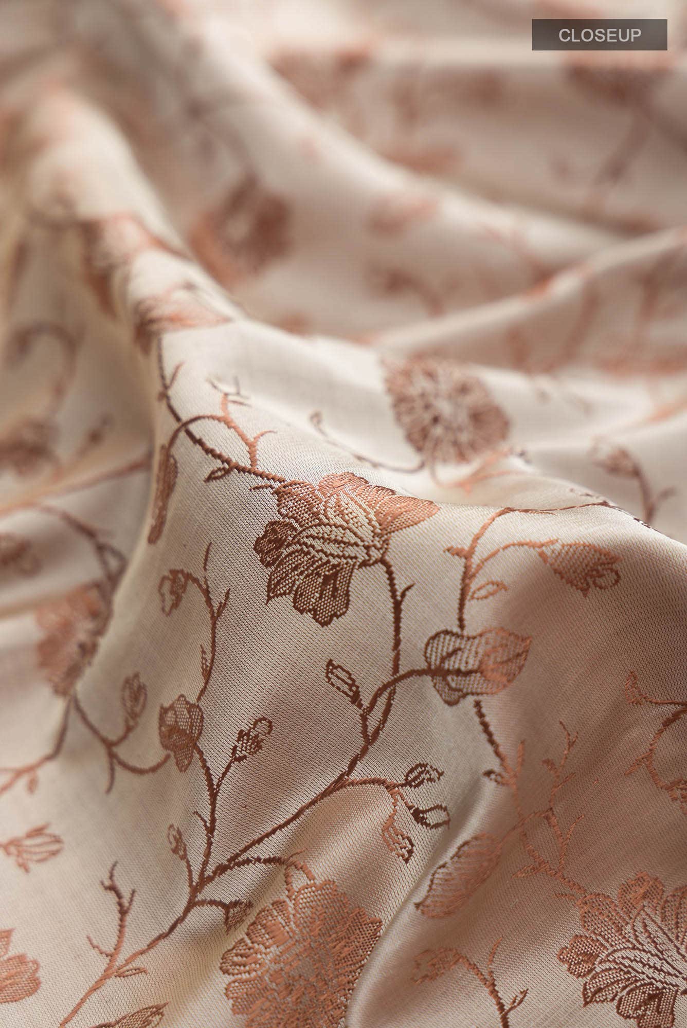 Beige Banarasi Silk Saree