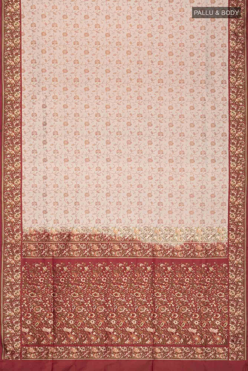 Beige Banarasi Silk Saree