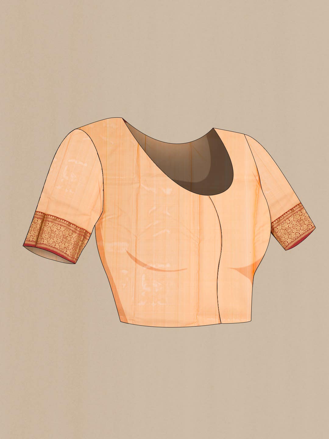Mustard Chanderi Kora Silk Saree