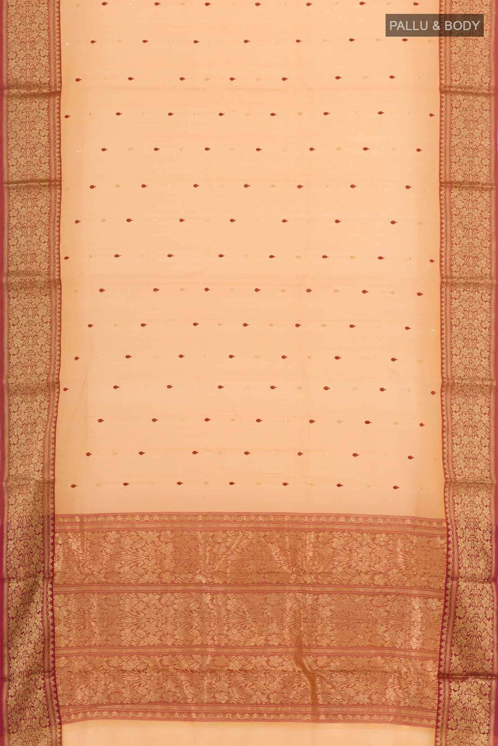 Mustard Chanderi Kora Silk Saree