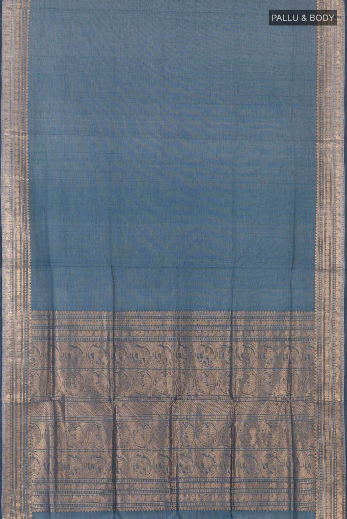 Dark Blue Coimbatore Cotton Saree