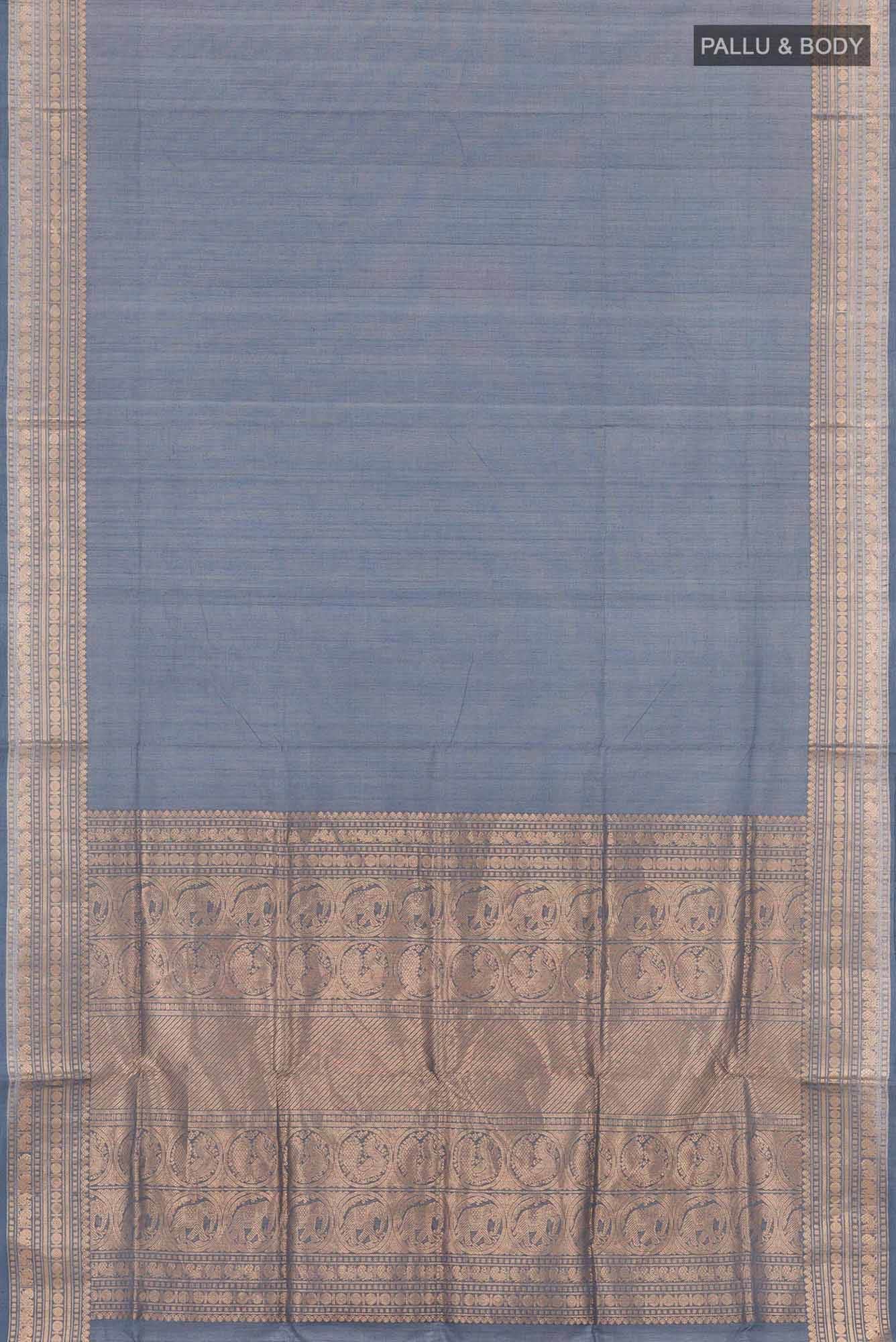 Blue Coimbatore Cotton Saree