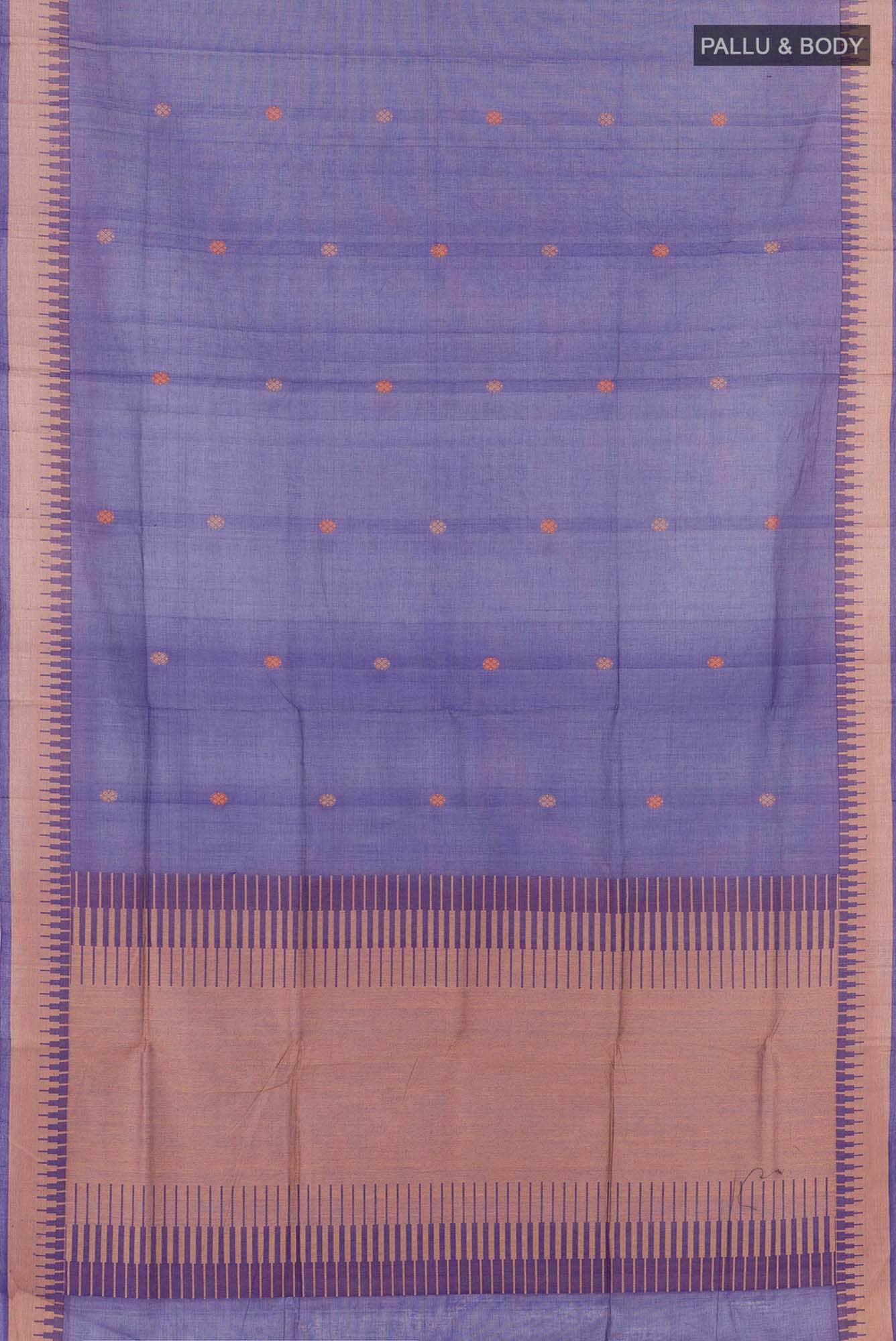 Electric Blue Coimbatore Cotton Saree