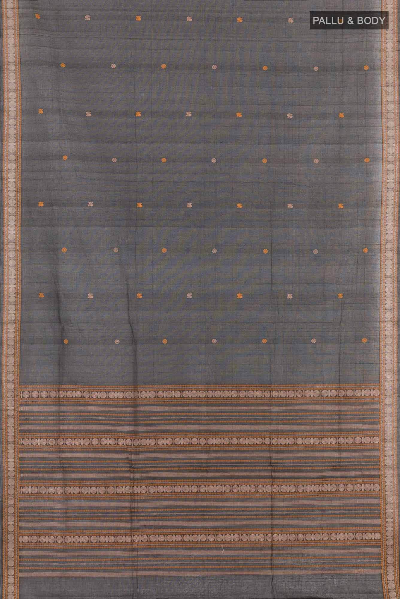 Black Coimbatore Cotton Saree