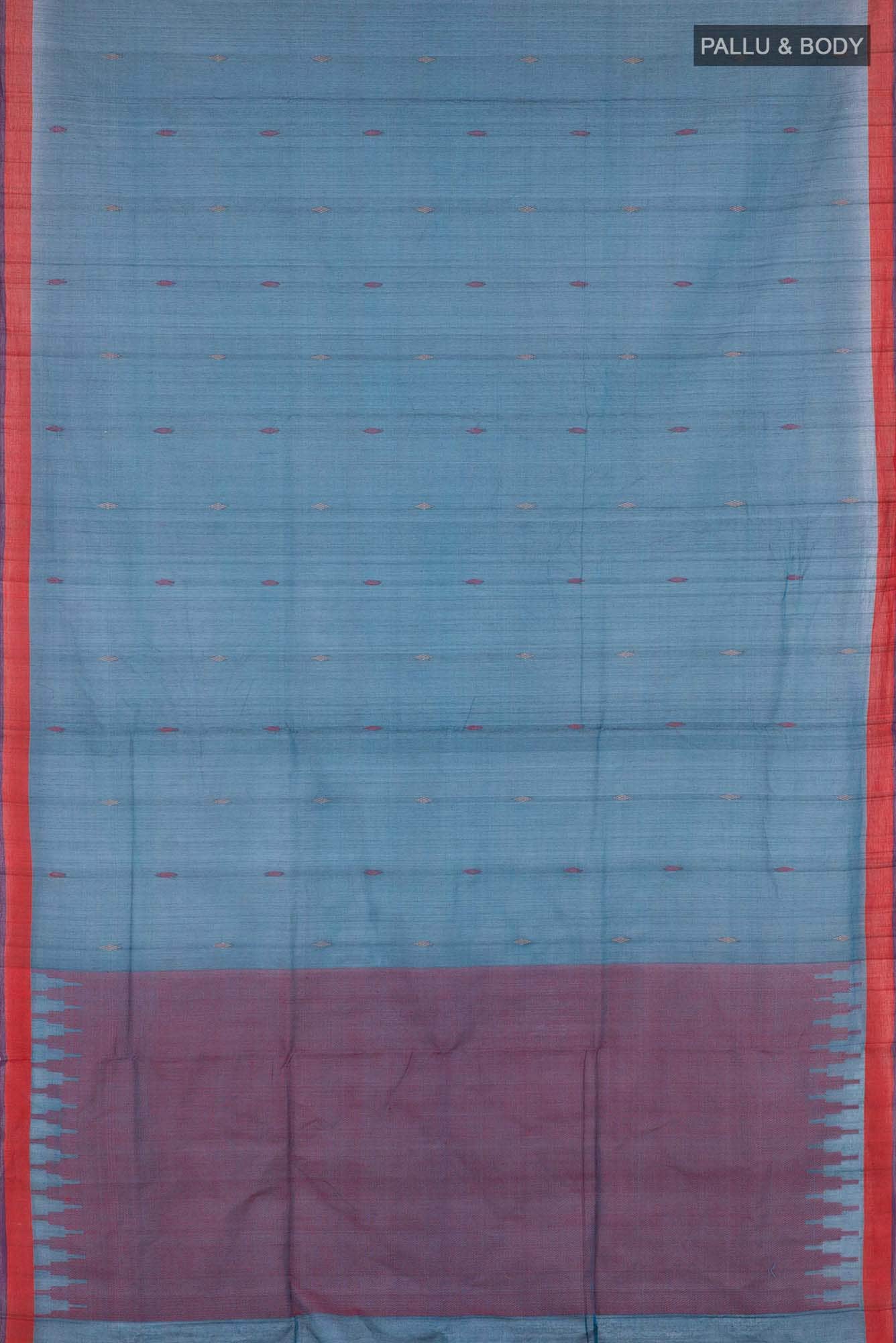 Blue Coimbatore Cotton Saree
