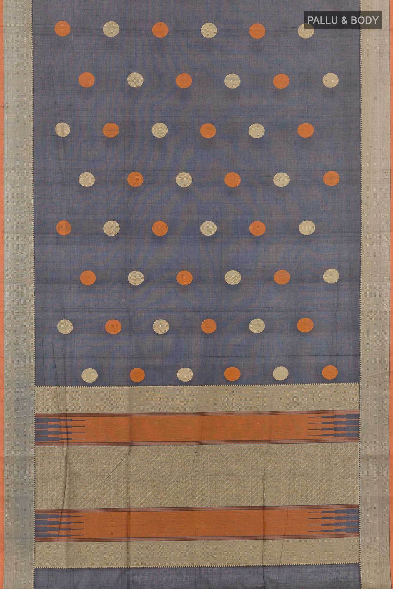 Dark Blue Coimbatore Cotton Saree