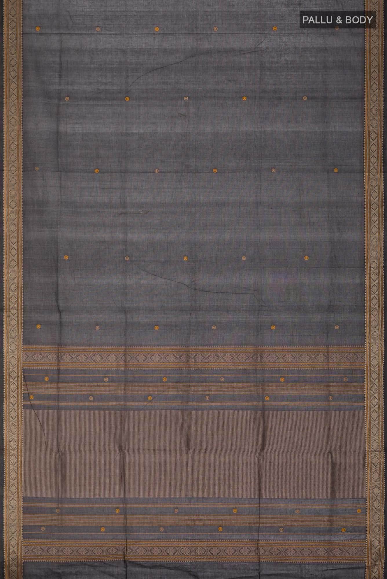 Black Coimbatore Cotton Saree