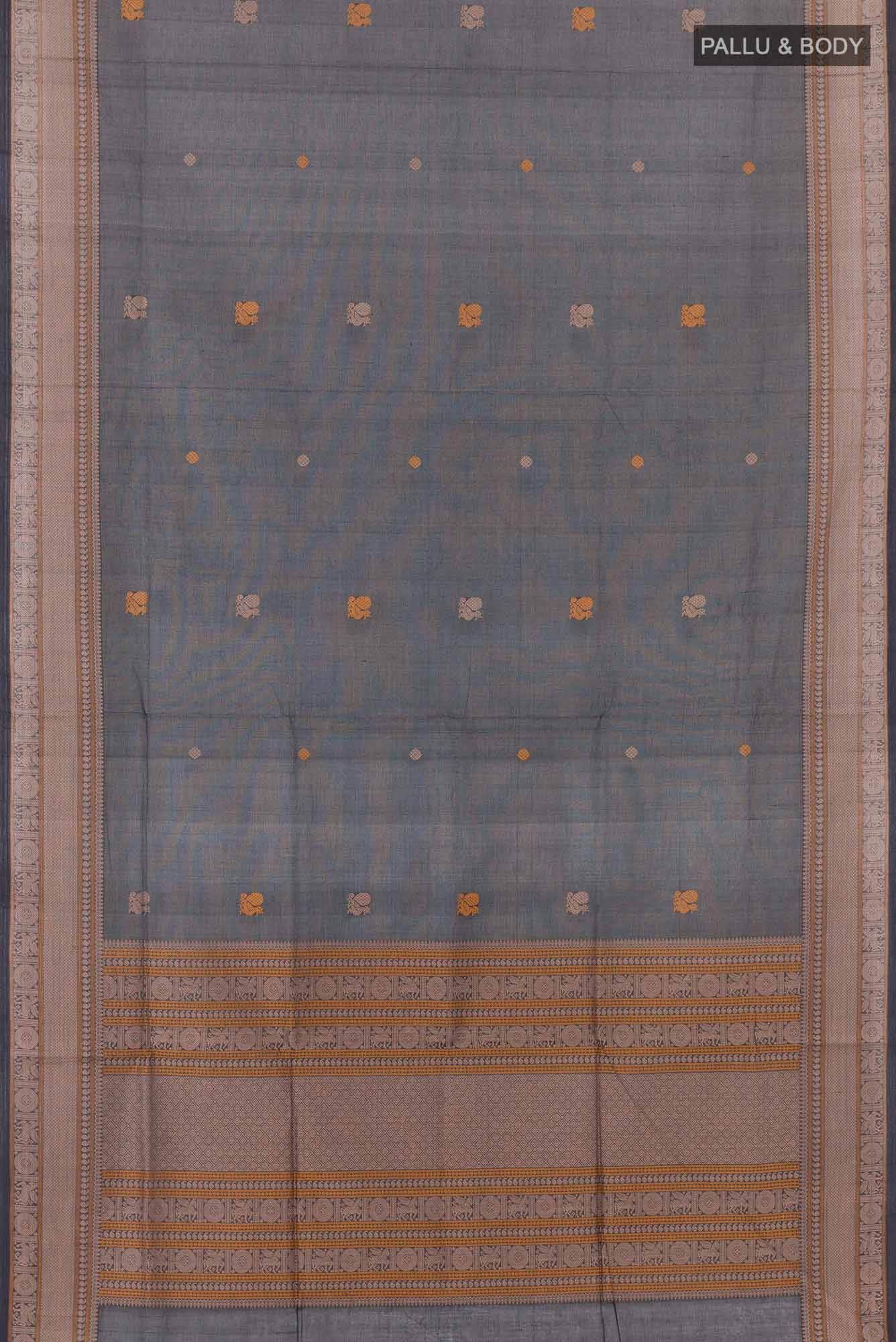 Dark Blue Coimbatore Cotton Saree