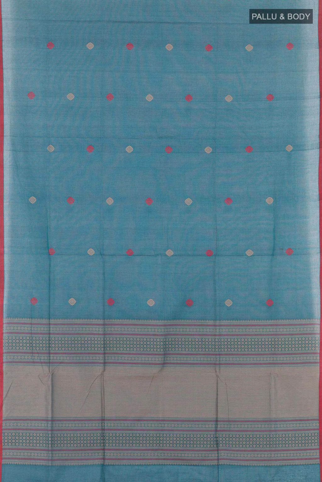 Blue Coimbatore Cotton Saree