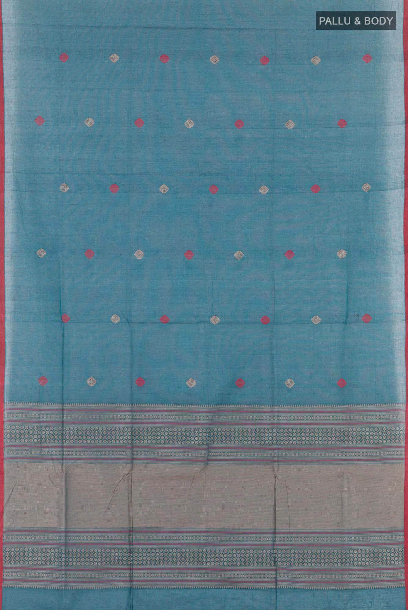 Blue Coimbatore Cotton Saree