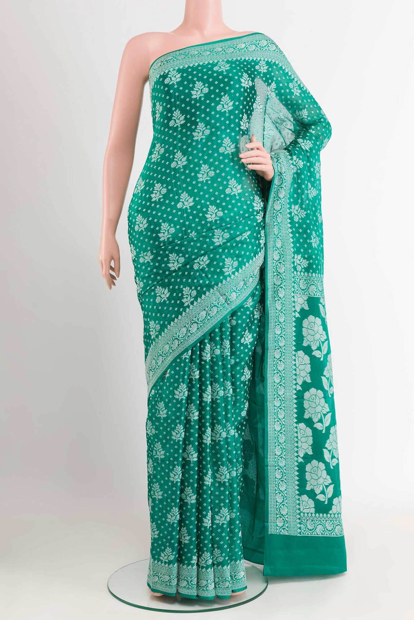 Green Georgette Saree