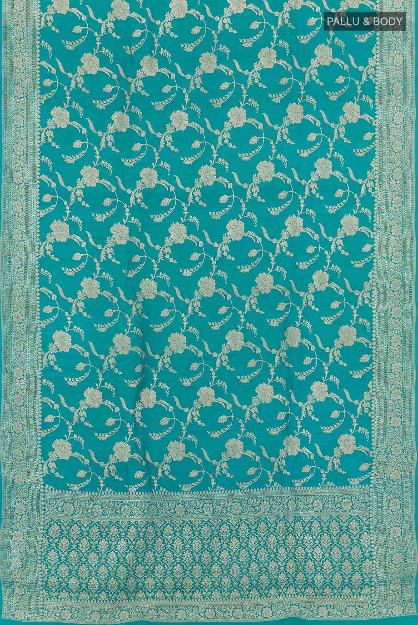 Blue Banarasi Tussar Silk Saree