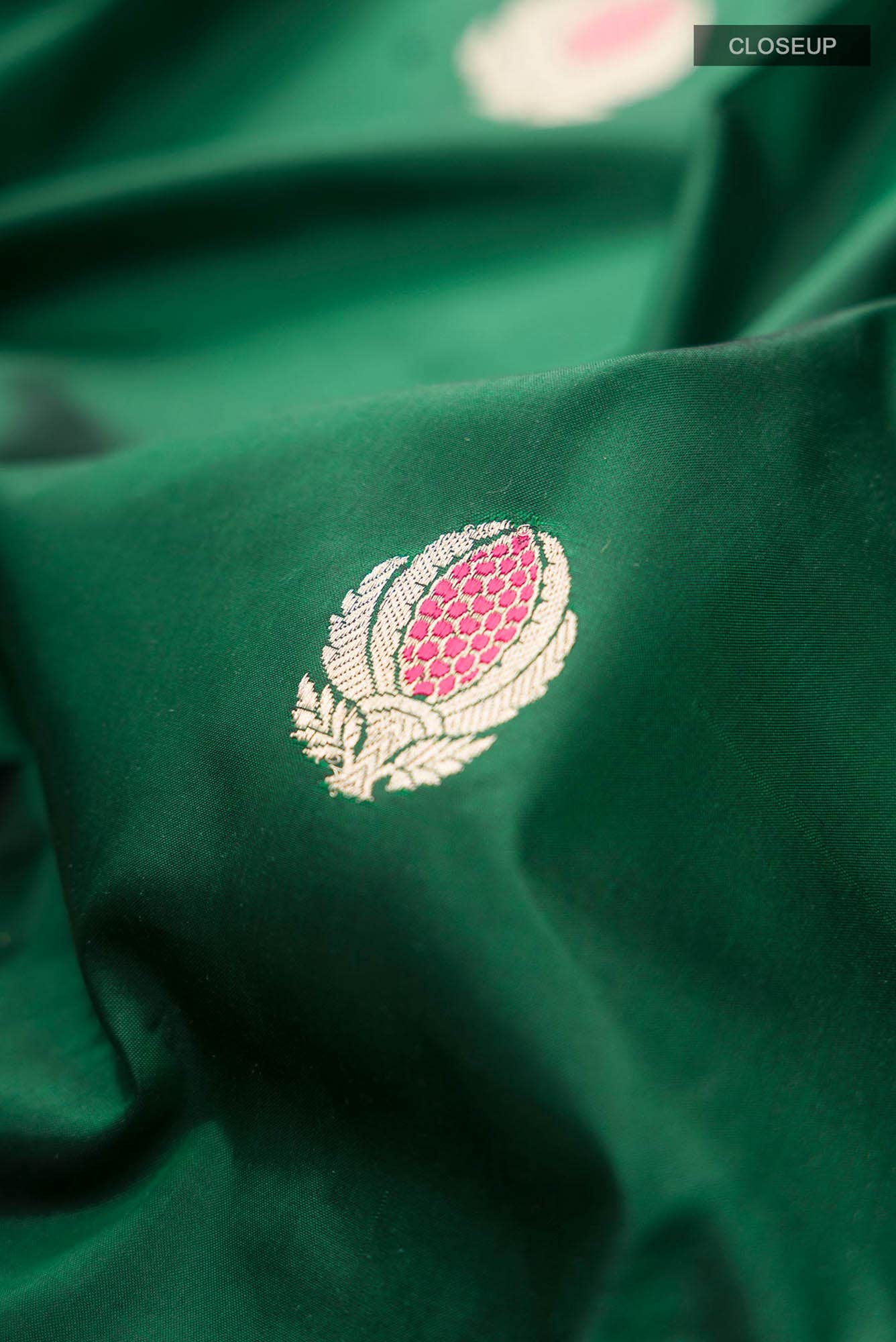 Green Banarasi Katan Silk Saree