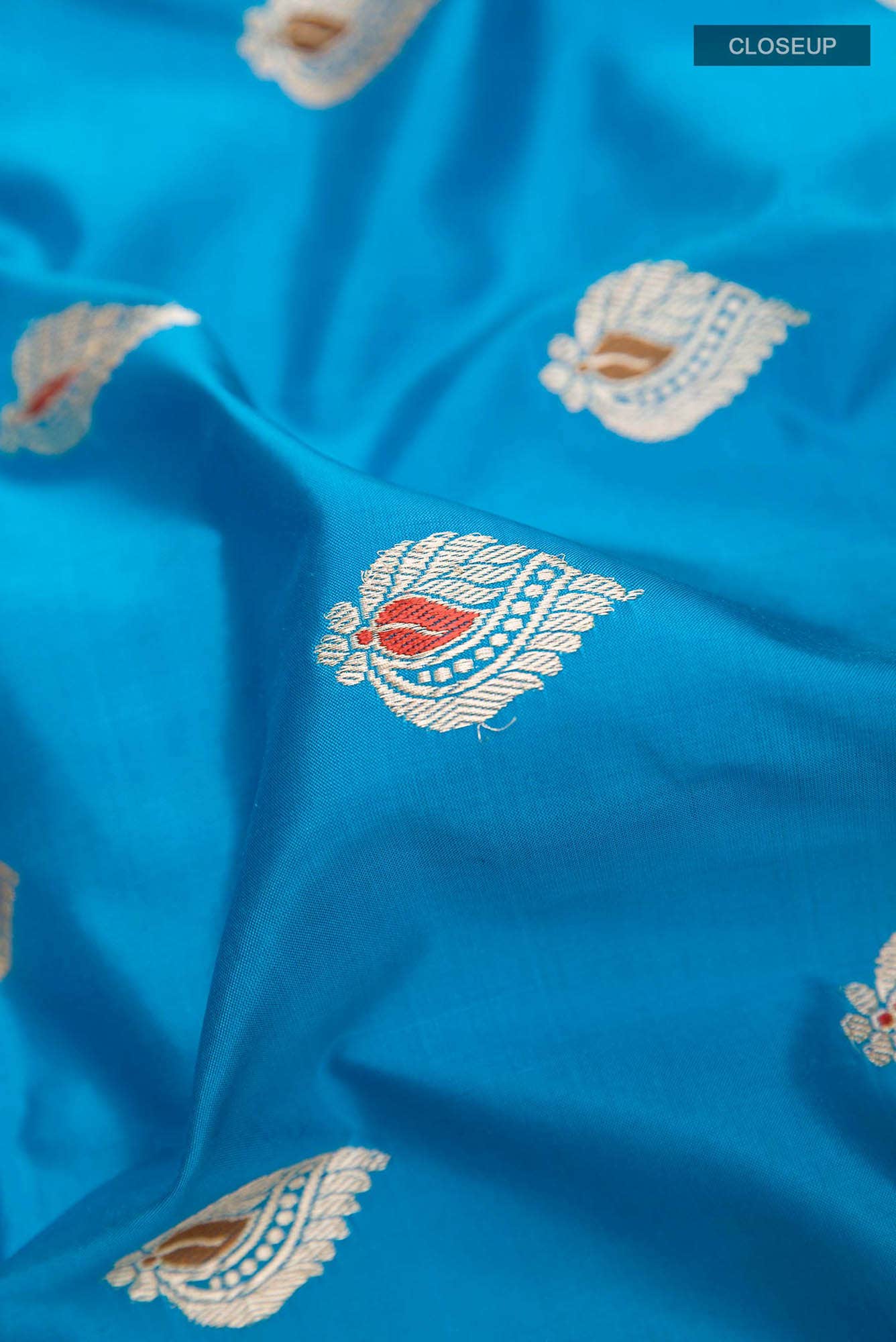 Blue Banarasi Katan Silk Saree
