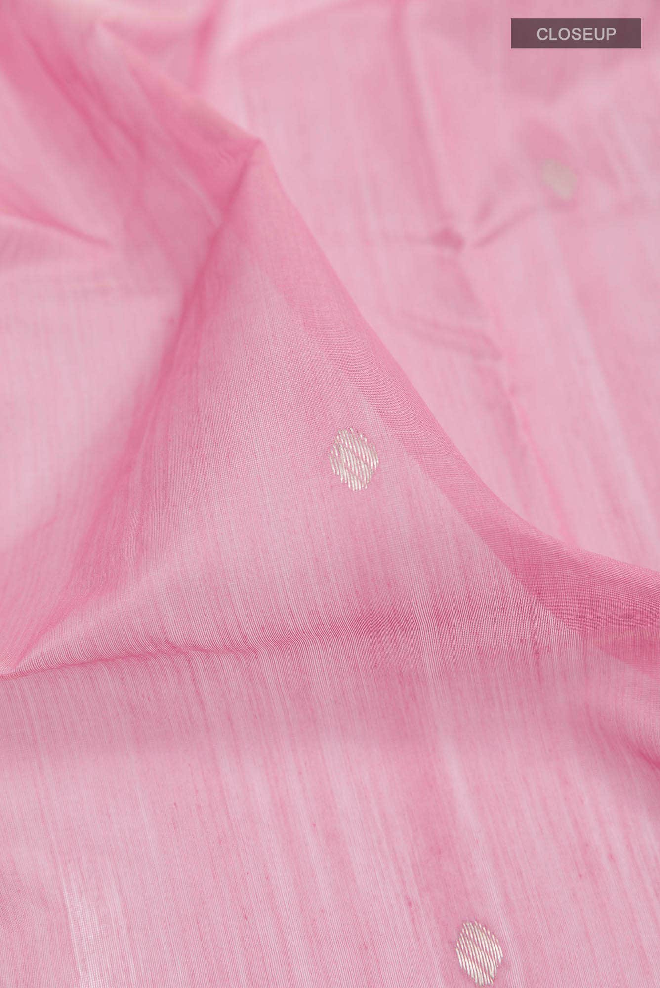 Pink Blended Chanderi Silk Cotton Saree