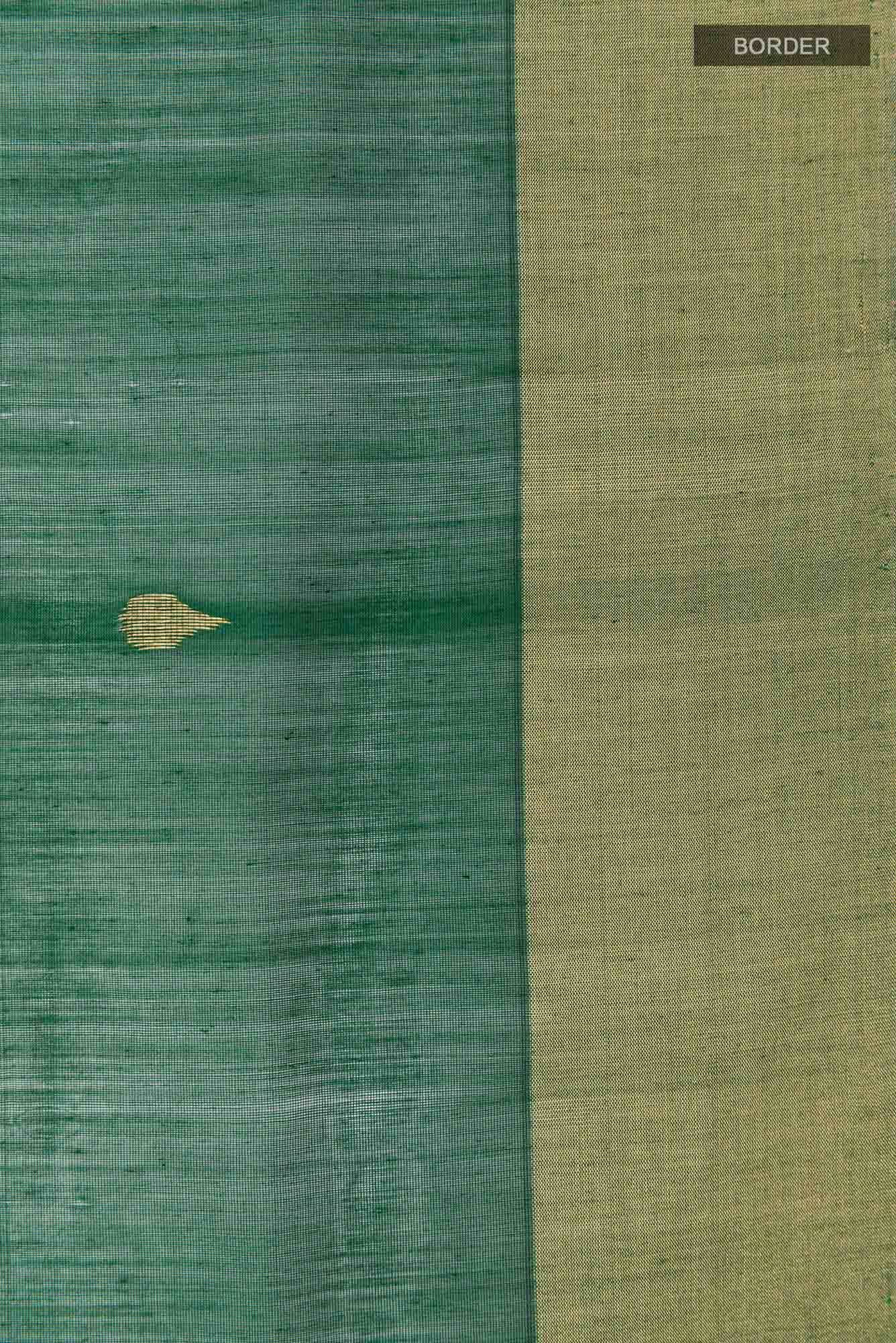 Green Blended Chanderi Silk Cotton Saree