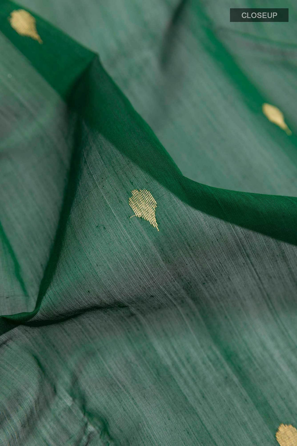 Green Blended Chanderi Silk Cotton Saree