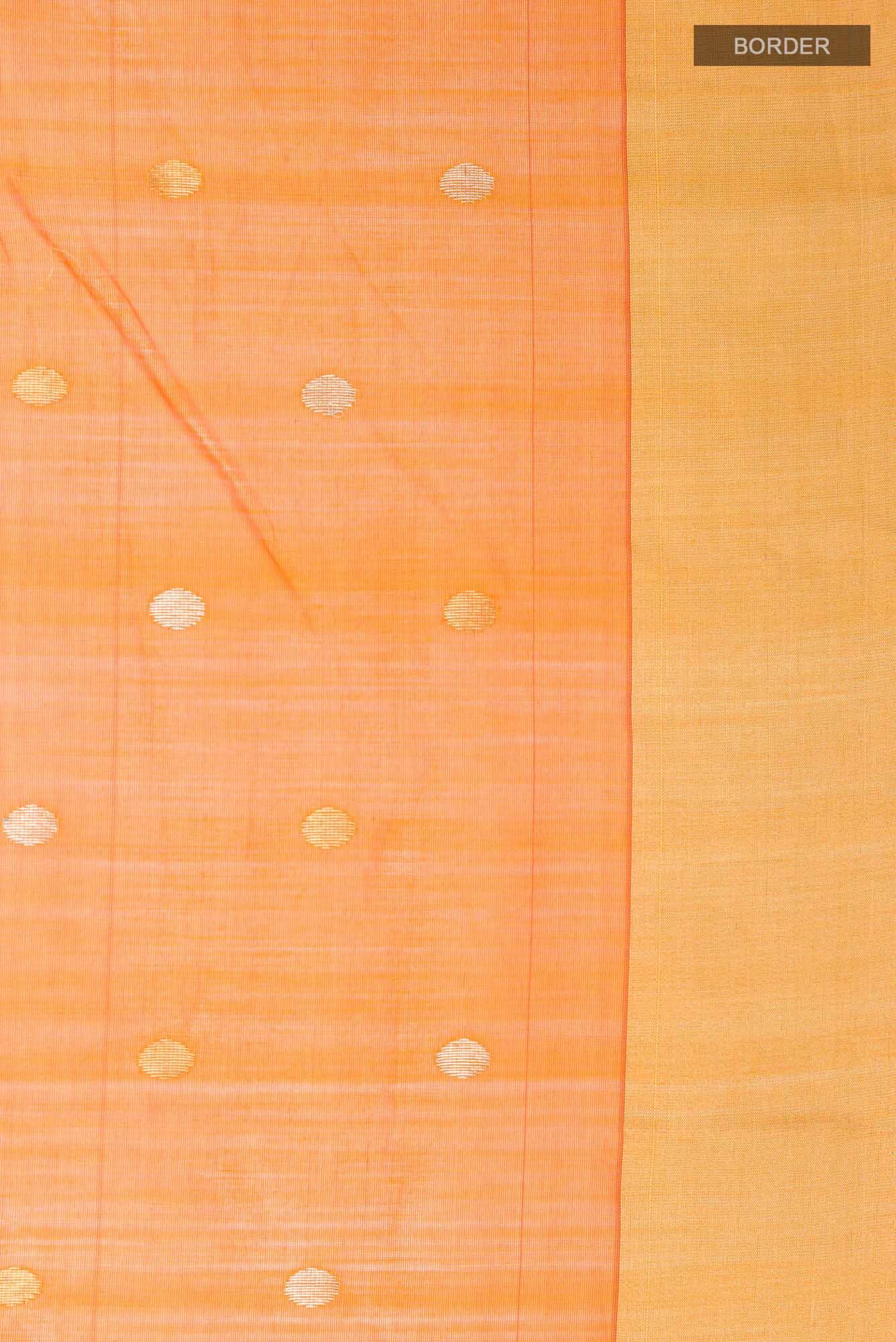 Orange Blended Chanderi Silk Cotton Saree