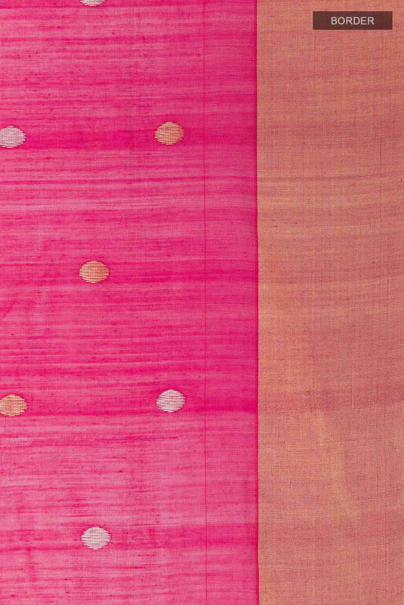 Rani Pink Blended Chanderi Silk Cotton Saree