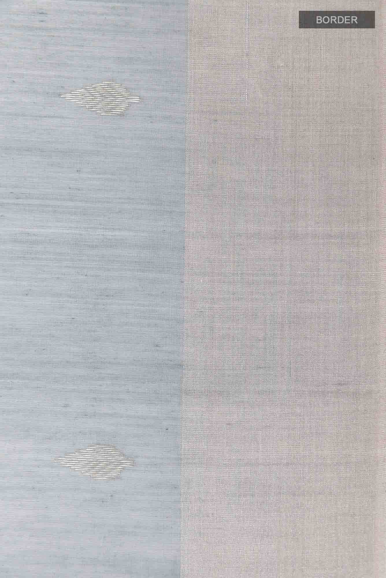 Grey Blended Chanderi Silk Cotton Saree