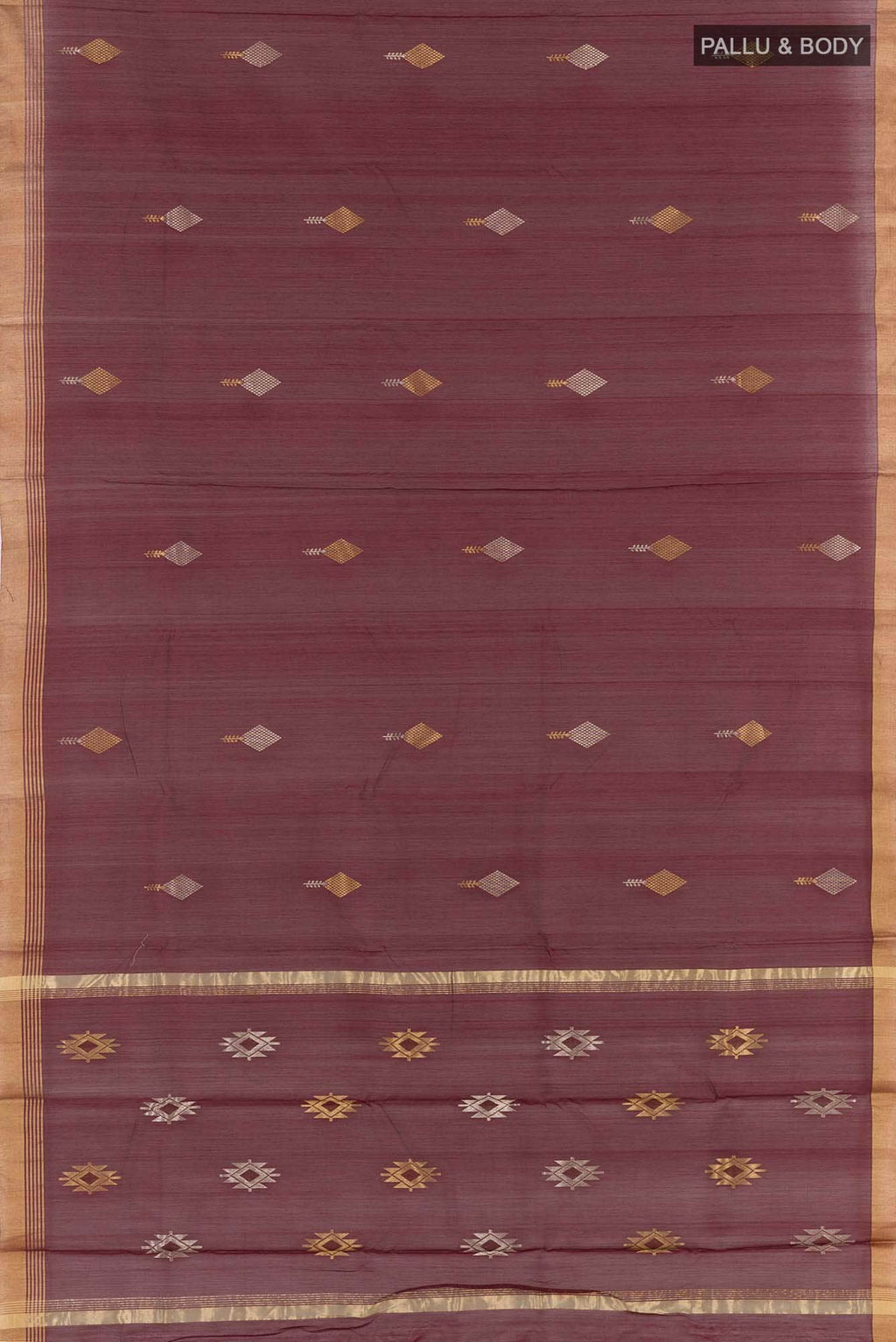 Maroon Blended Chanderi Silk Cotton Saree