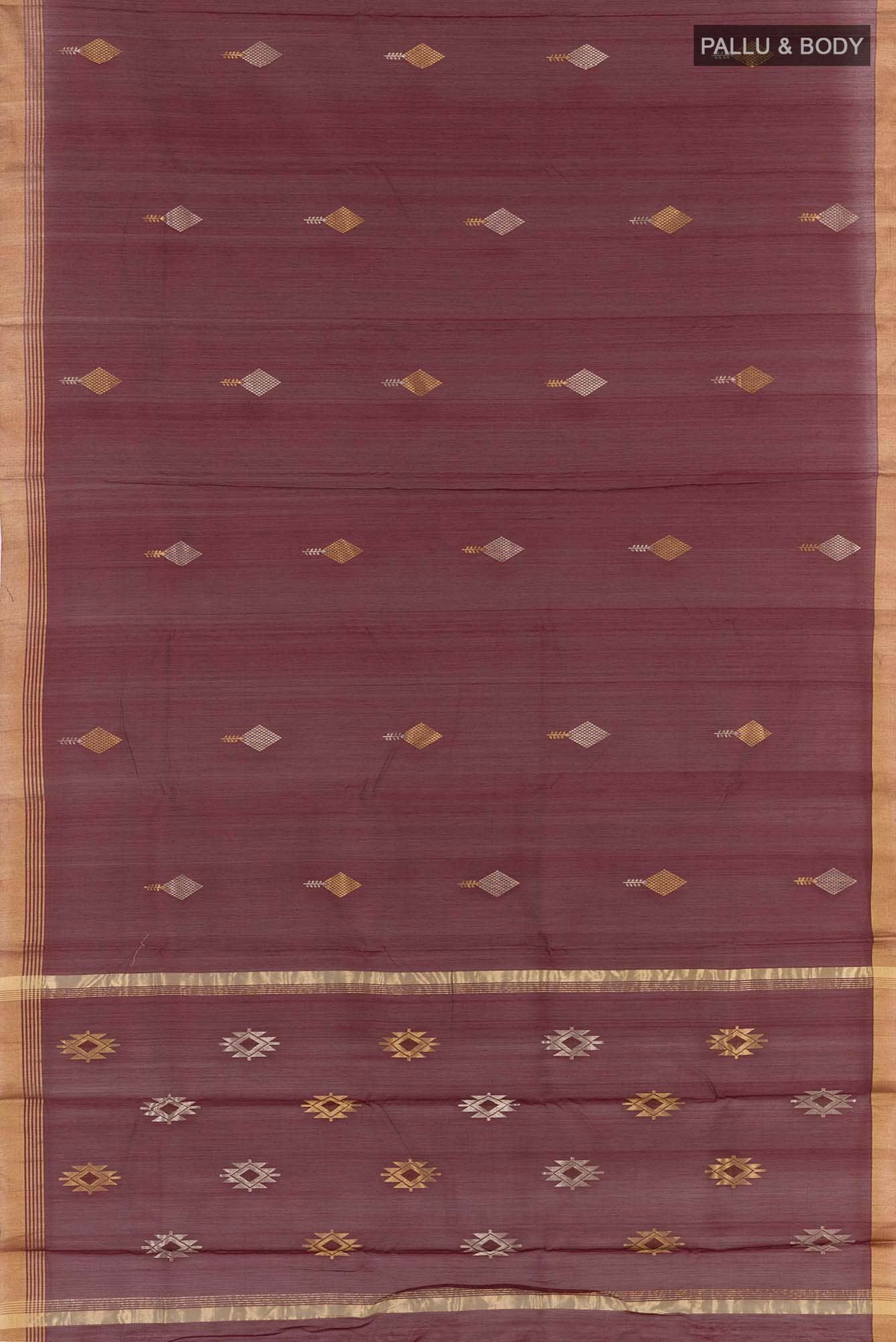 Maroon Blended Chanderi Silk Cotton Saree