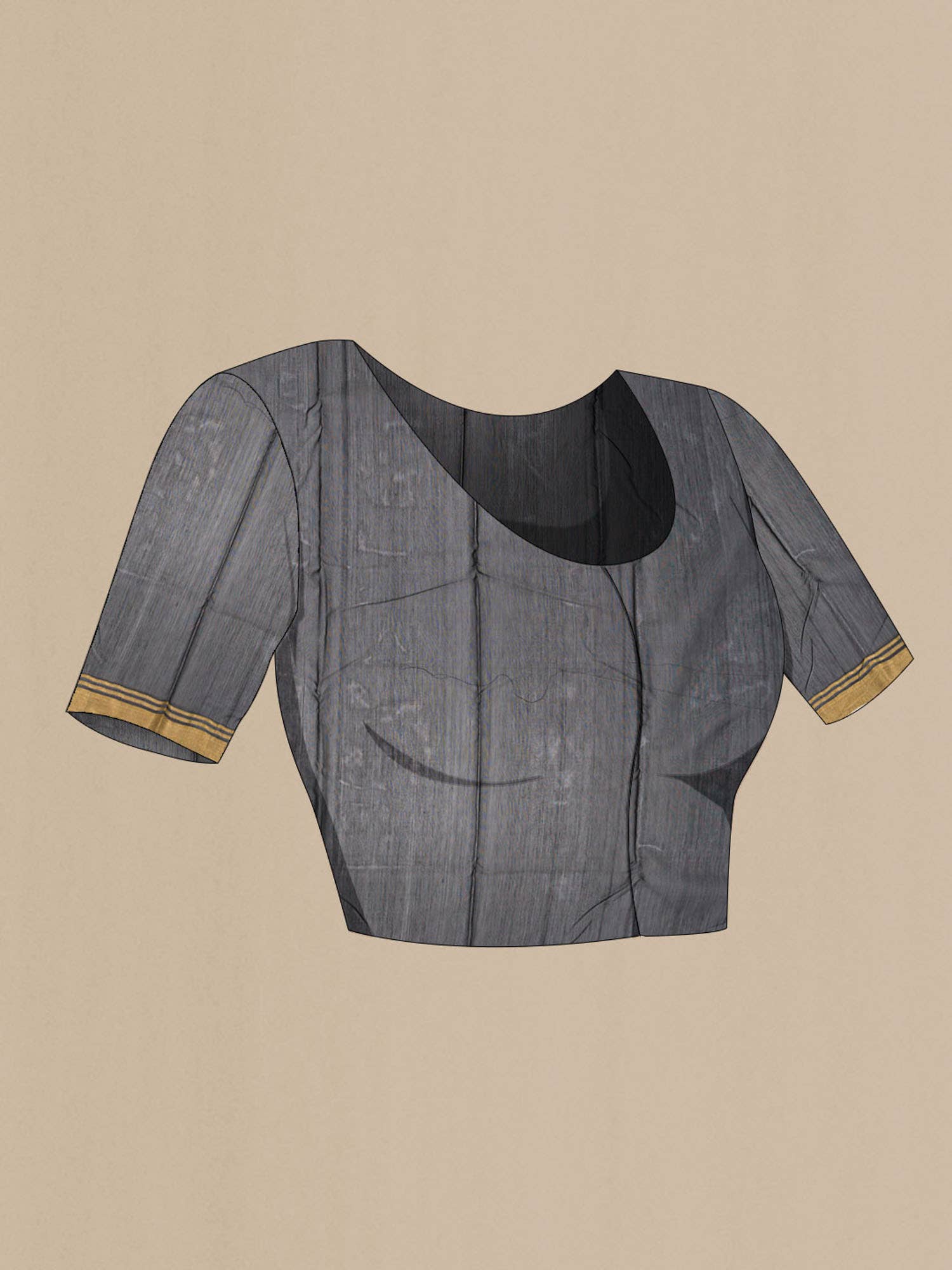 Black Blended Chanderi Silk Cotton Saree