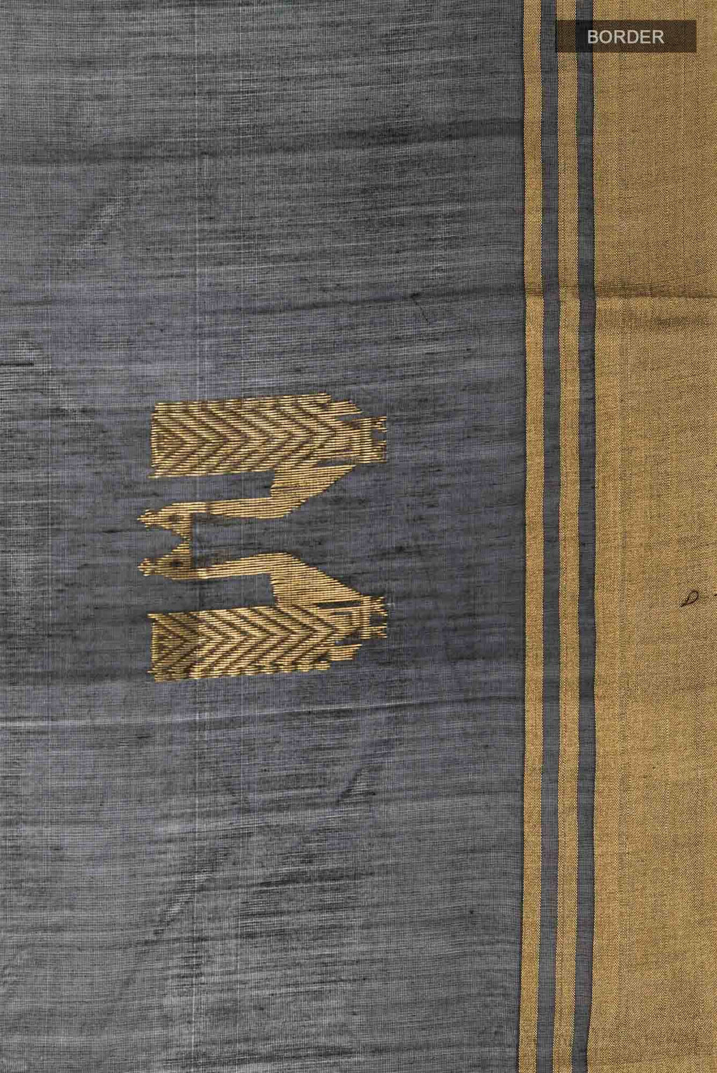 Black Blended Chanderi Silk Cotton Saree