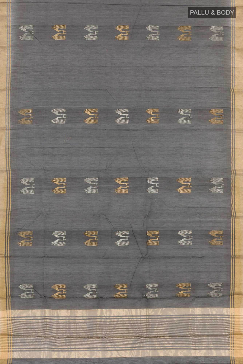 Black Blended Chanderi Silk Cotton Saree
