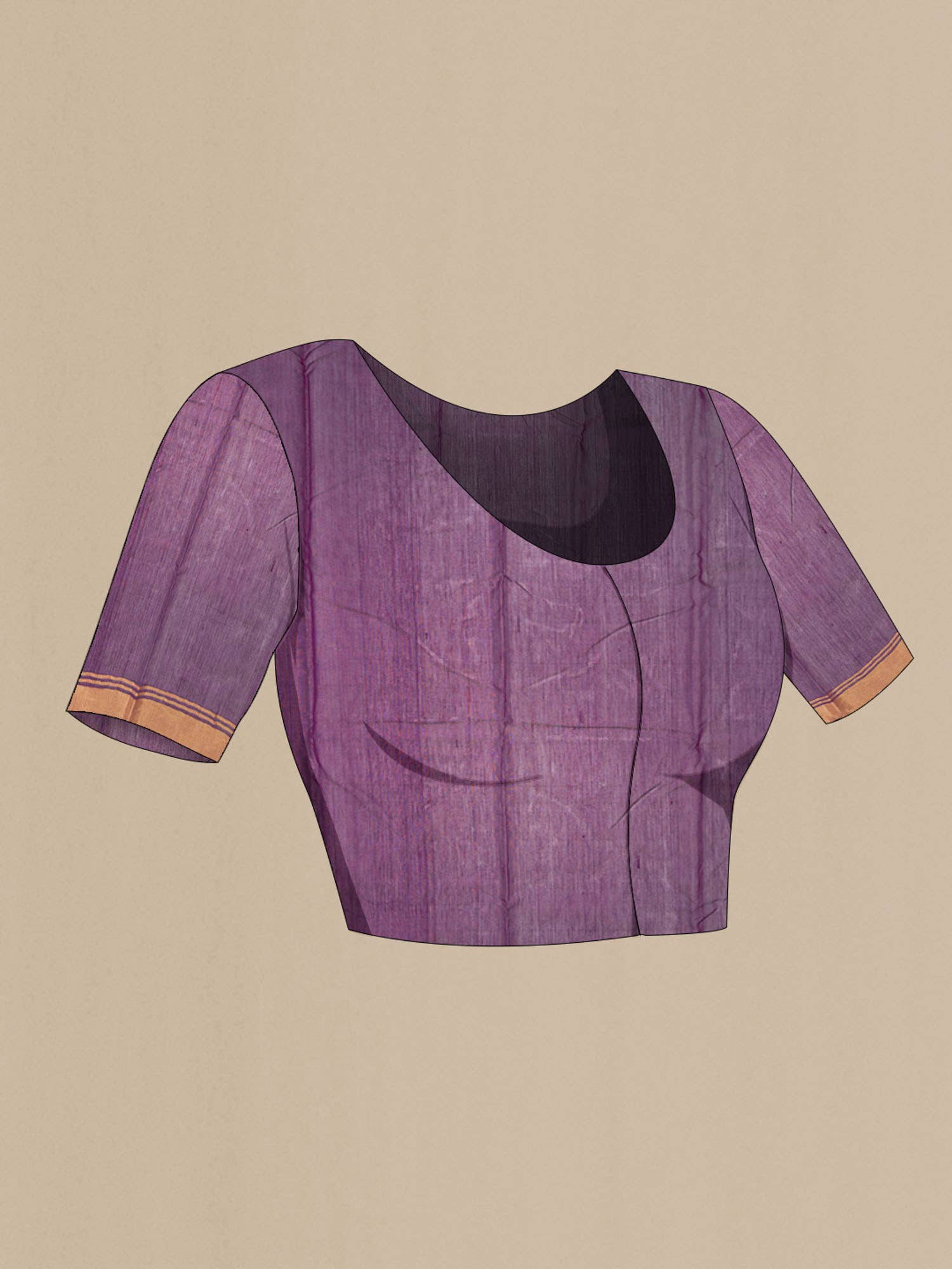 Purple Blended Chanderi Silk Cotton Saree