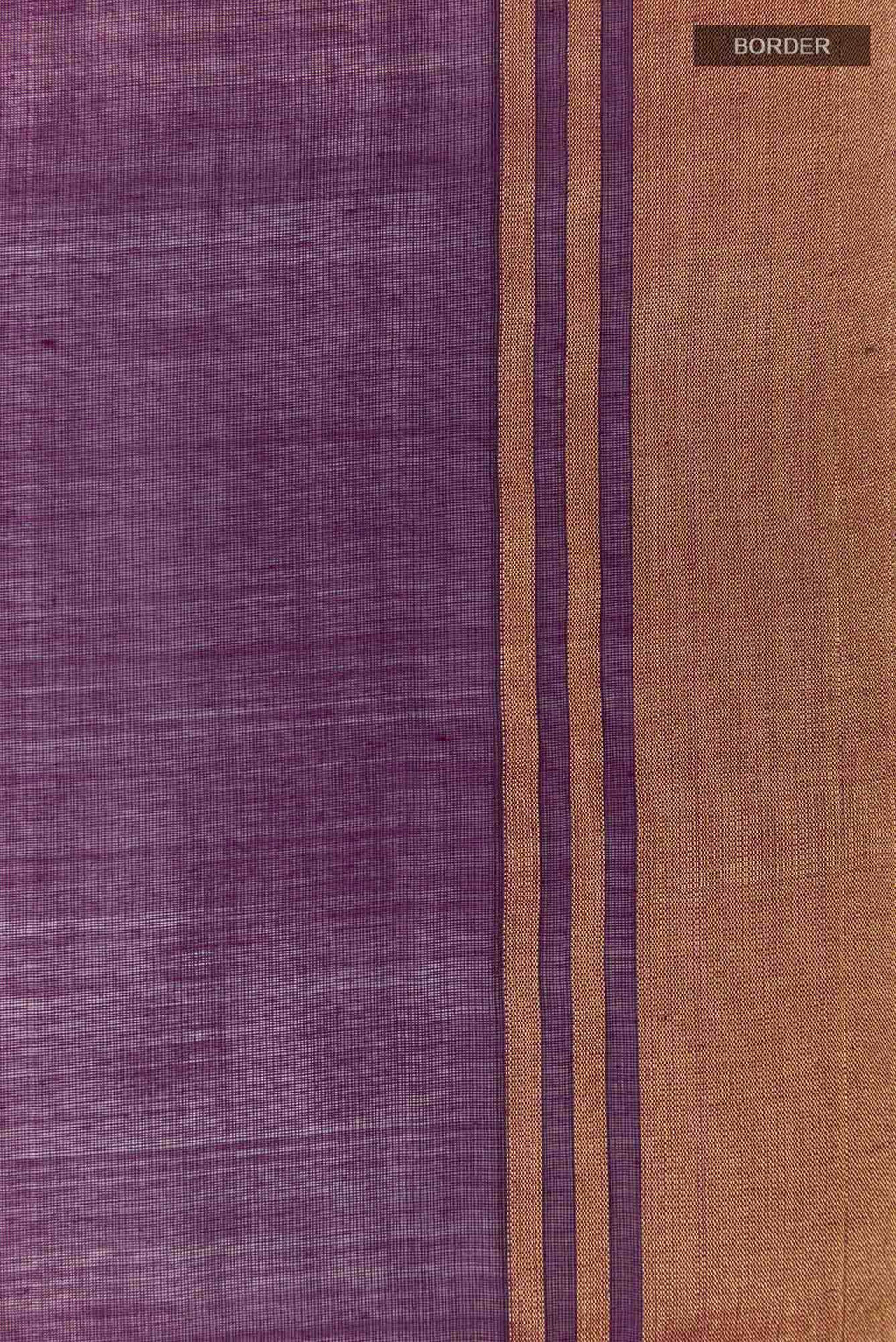 Purple Blended Chanderi Silk Cotton Saree