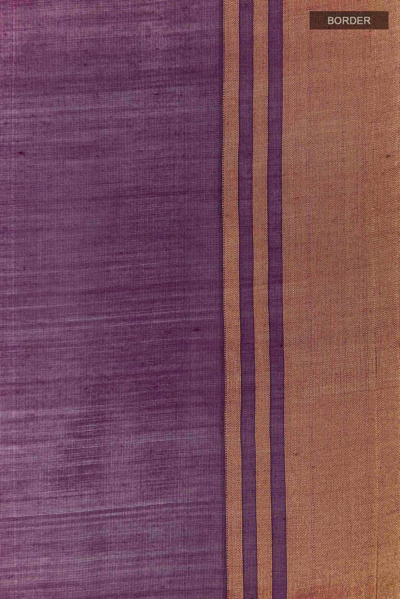 Purple Blended Chanderi Silk Cotton Saree