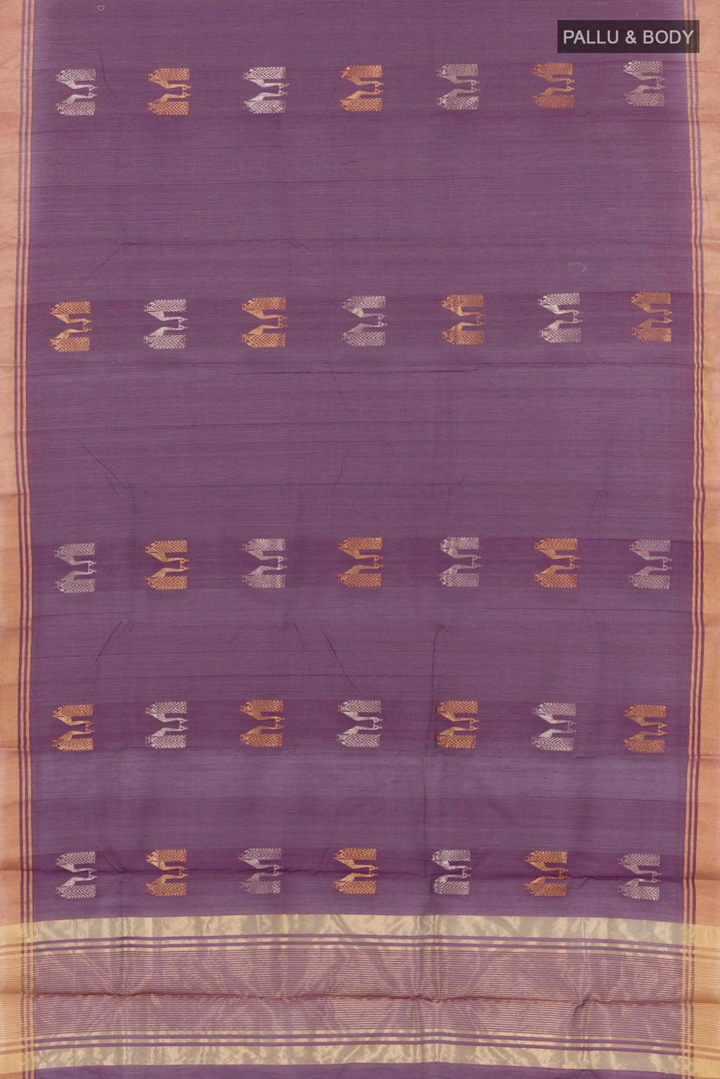 Purple Blended Chanderi Silk Cotton Saree
