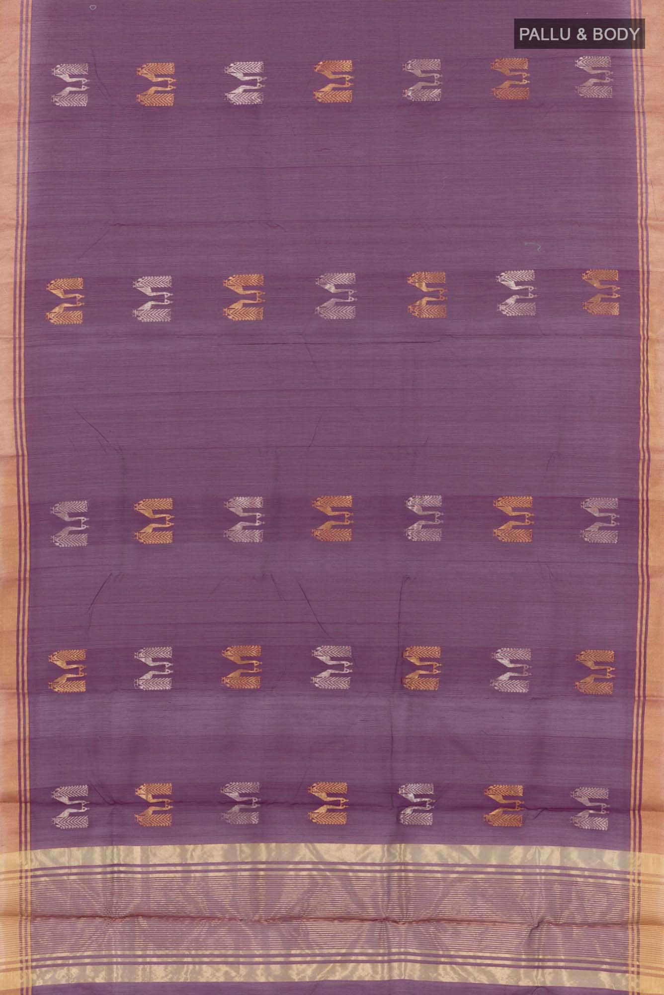 Purple Blended Chanderi Silk Cotton Saree