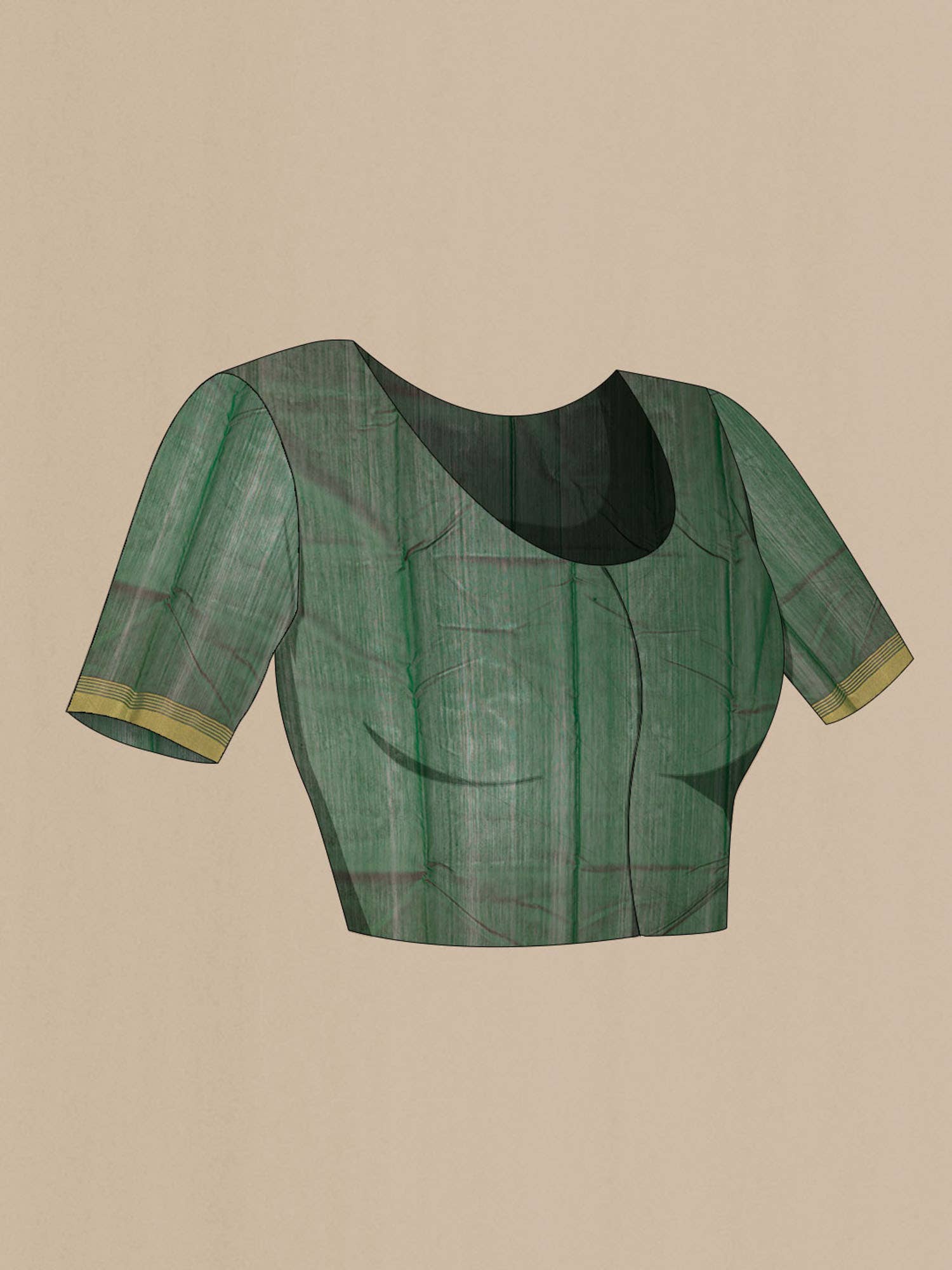 Green Blended Chanderi Silk Cotton Saree