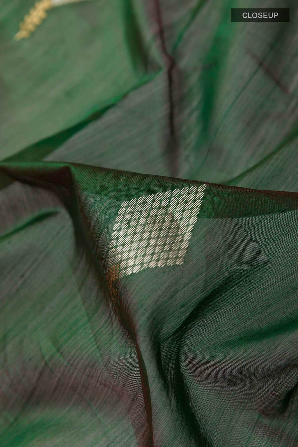 Green Blended Chanderi Silk Cotton Saree