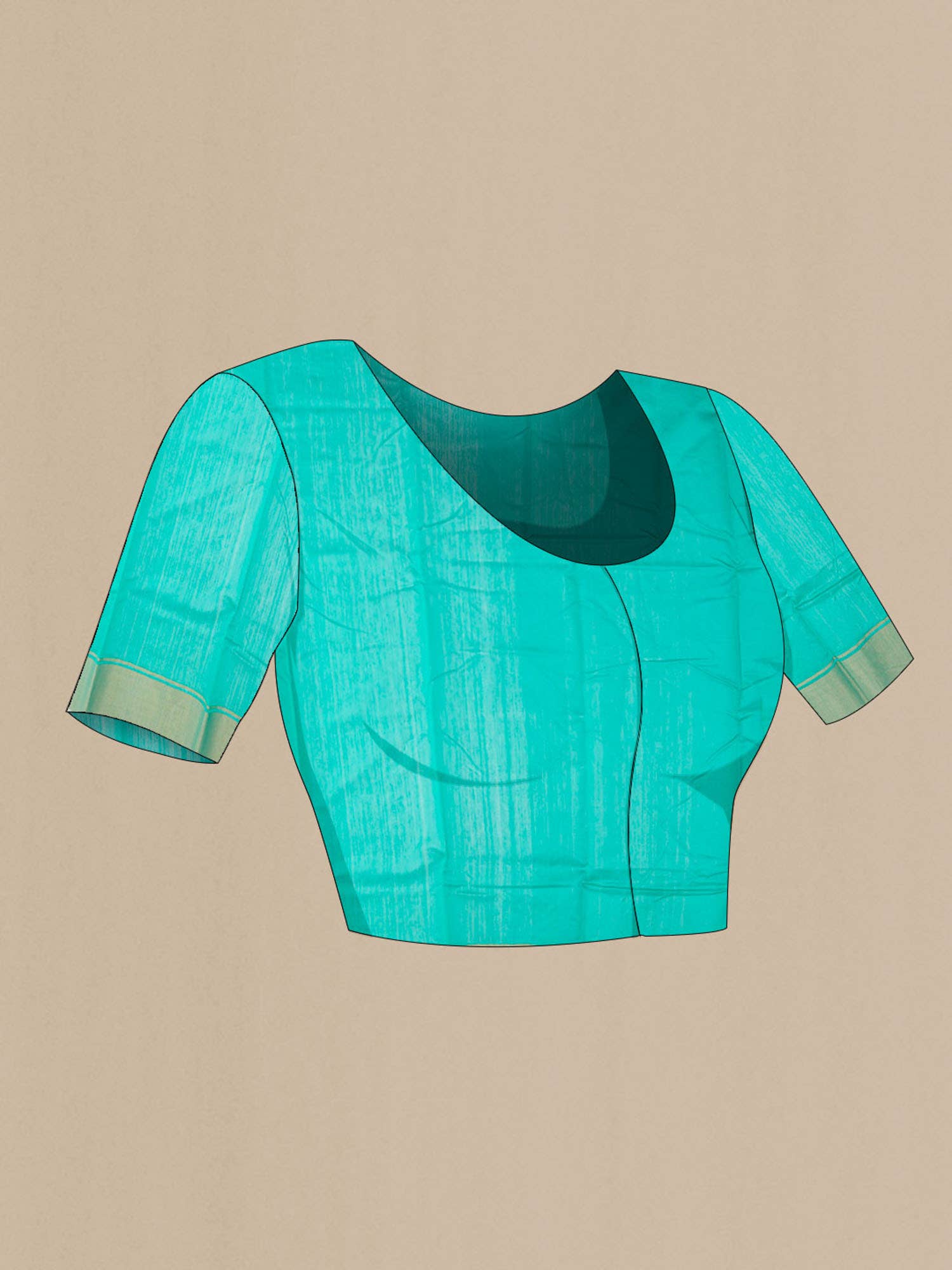 Sea Green Blended Chanderi Silk Cotton Saree