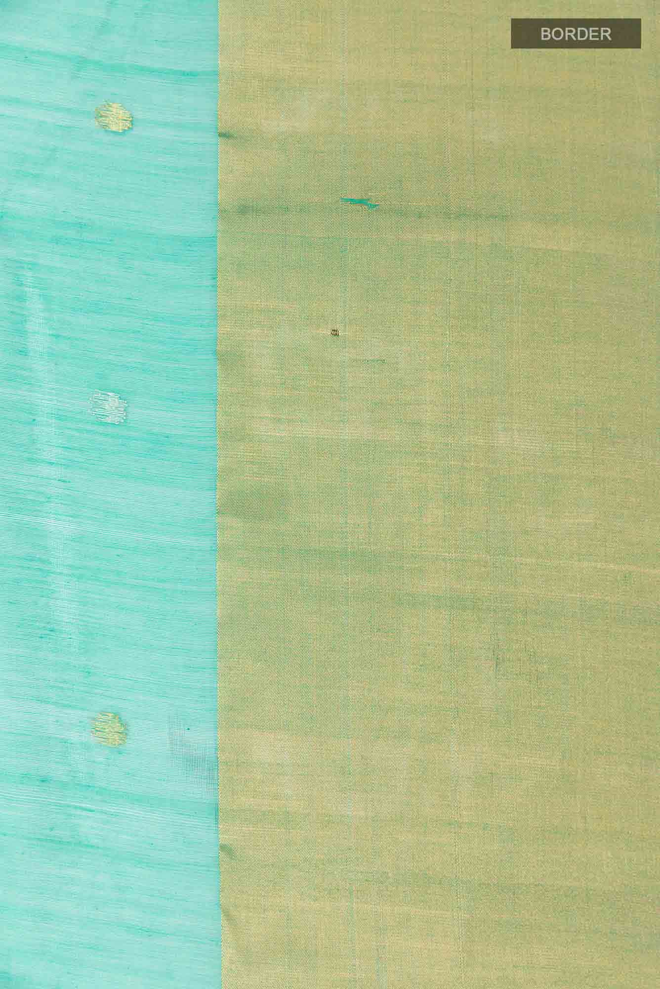Sea Green Blended Chanderi Silk Cotton Saree