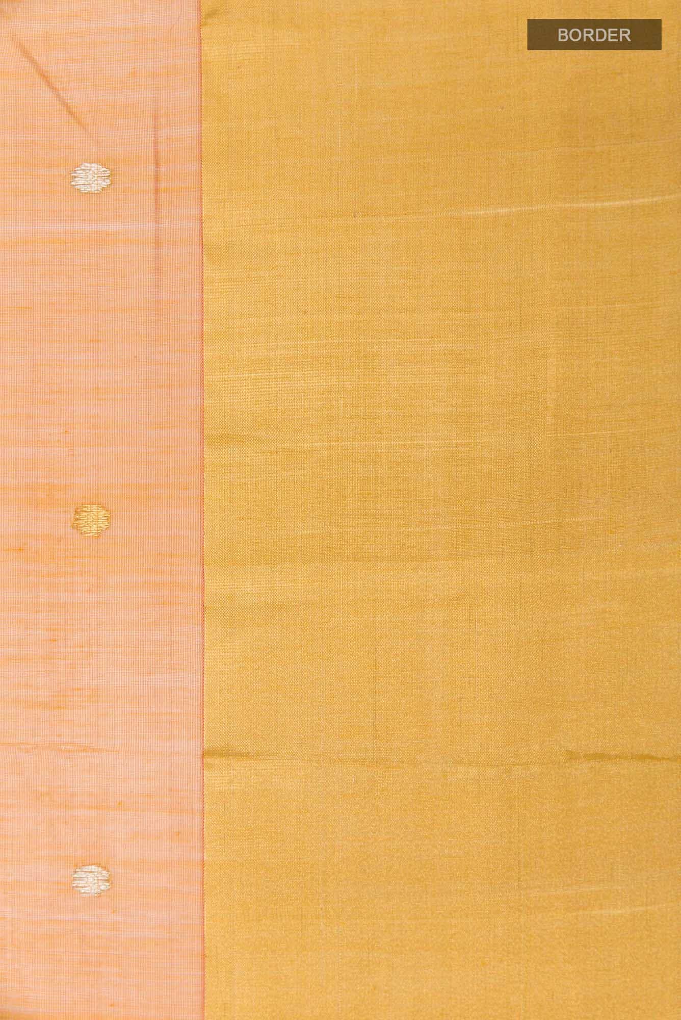 Mustard Blended Chanderi Silk Cotton Saree