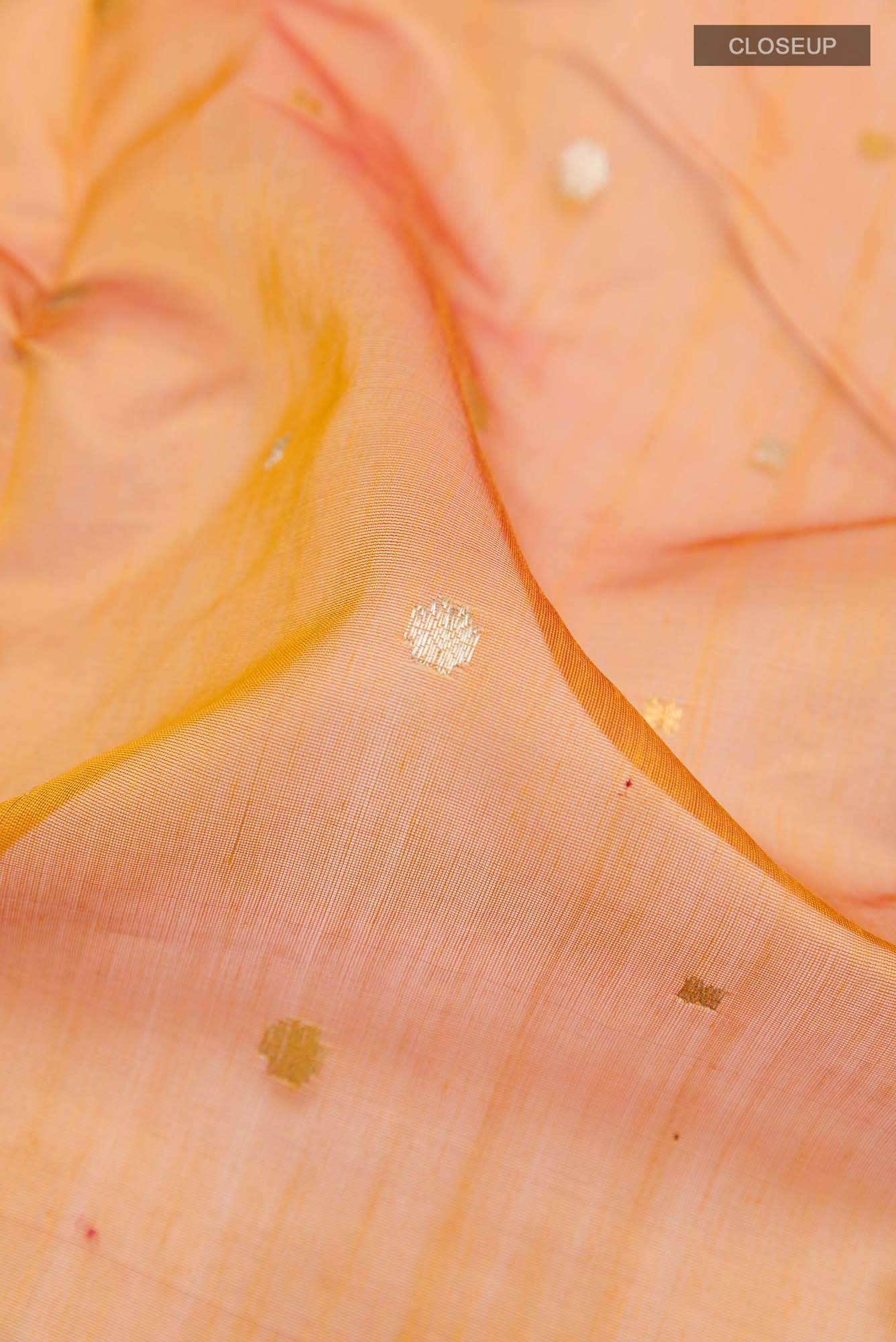 Mustard Blended Chanderi Silk Cotton Saree