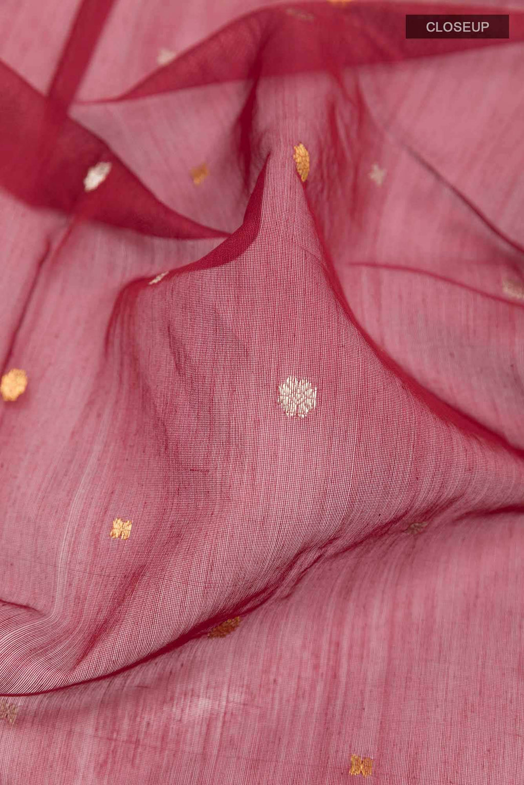 Maroon Blended Chanderi Silk Cotton Saree