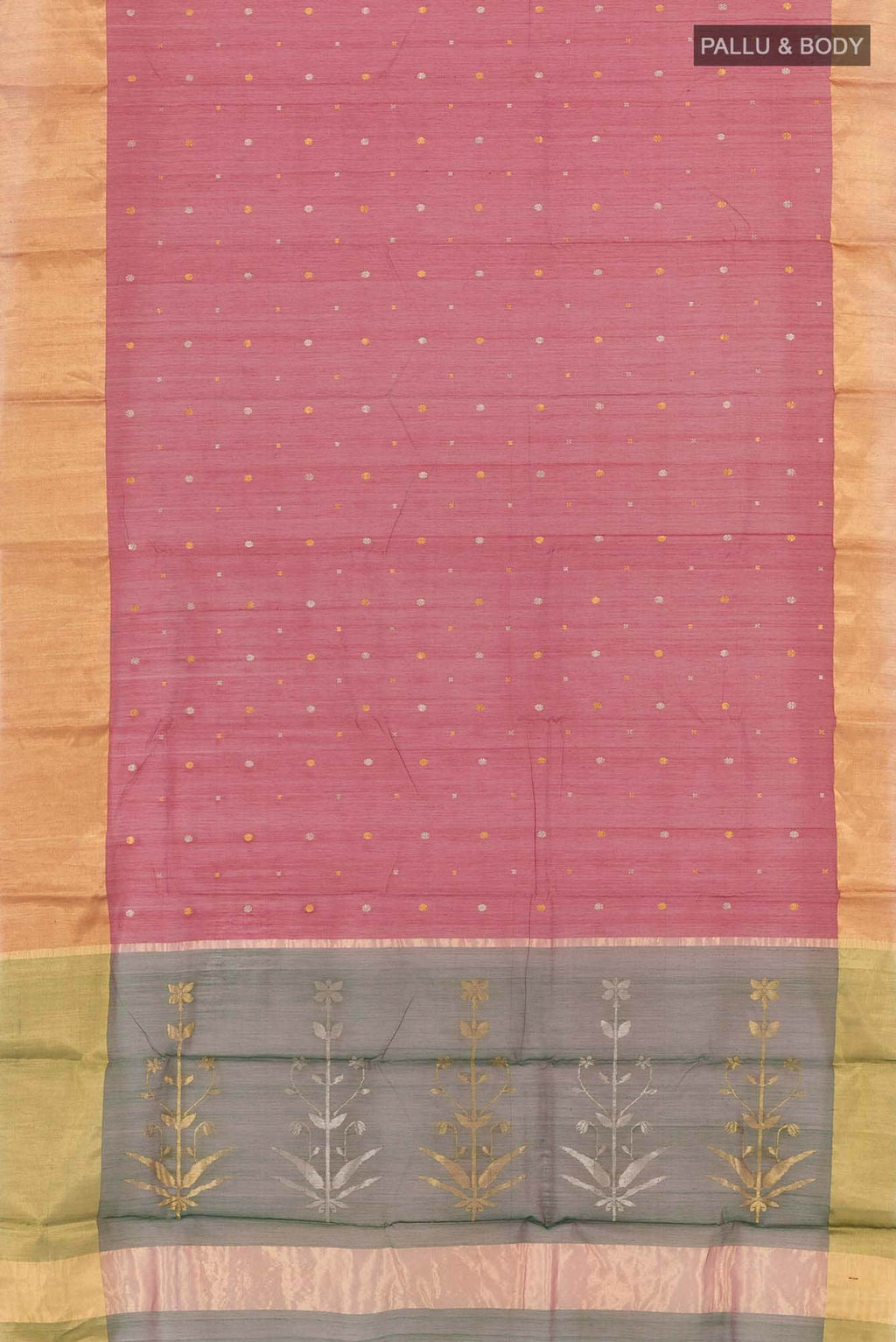 Maroon Blended Chanderi Silk Cotton Saree