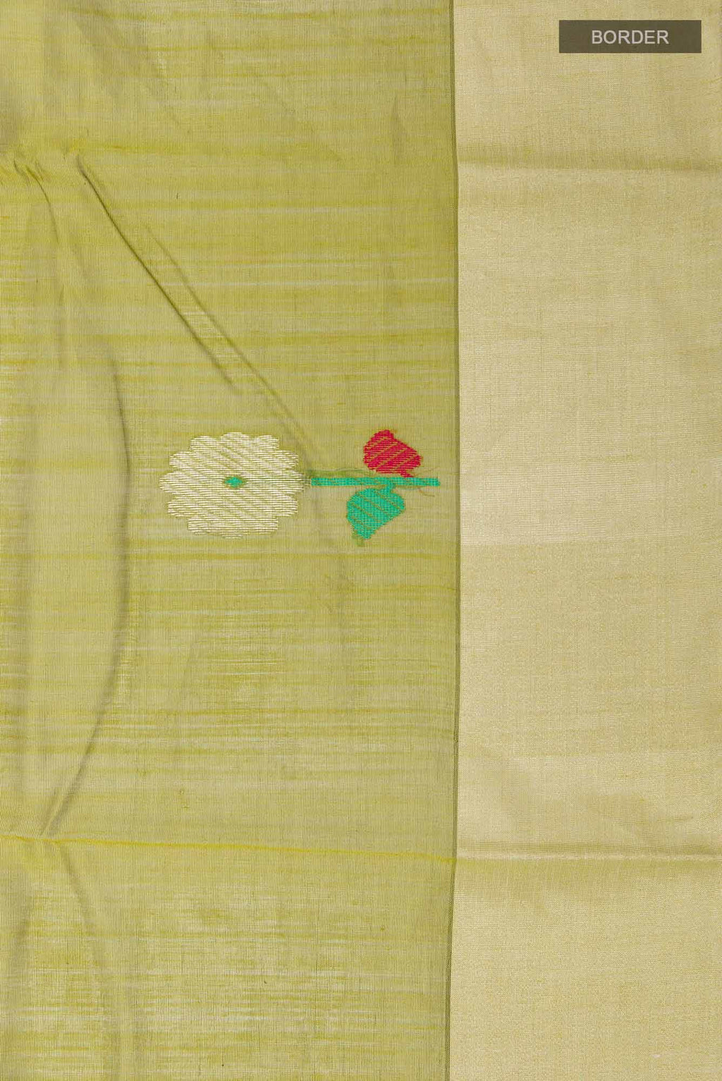 Mehandi Green Blended Chanderi Silk Cotton Saree